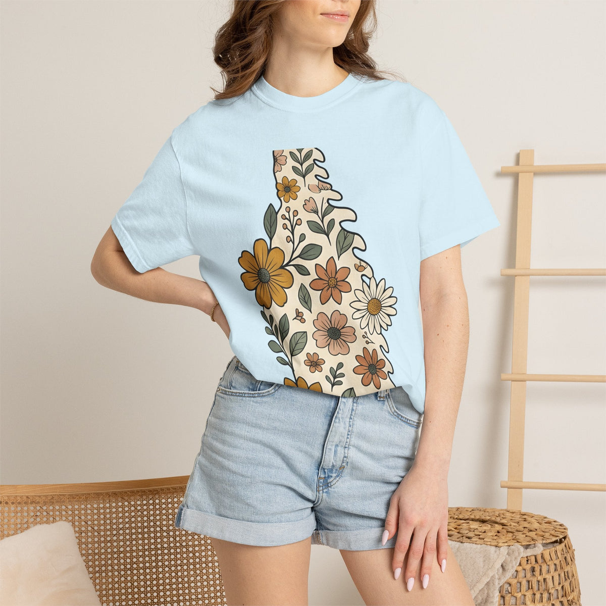 Bloom State Shape Shirt Boho Chic Wilderness Unisex Gift product image 9