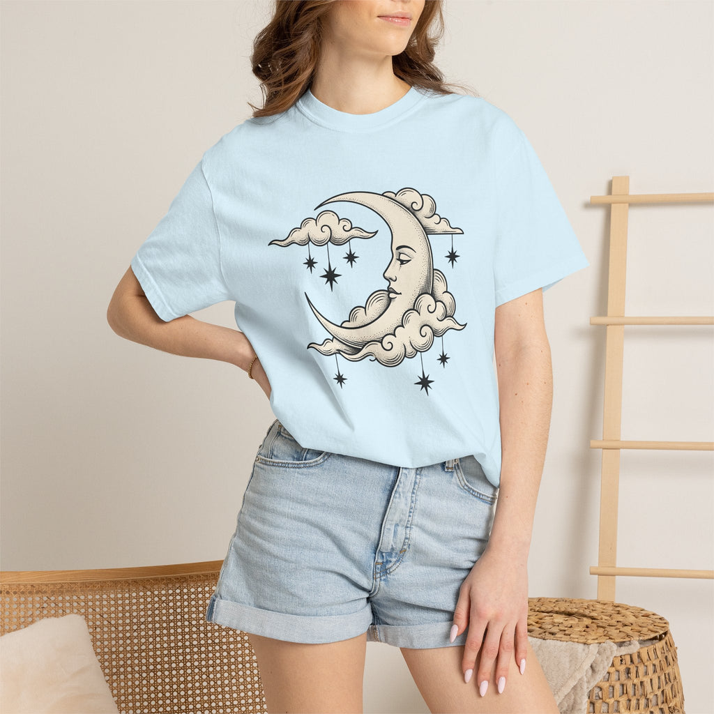 Moon Face Shirt Boho Chic Constellations Unisex Gift Starry product image 9