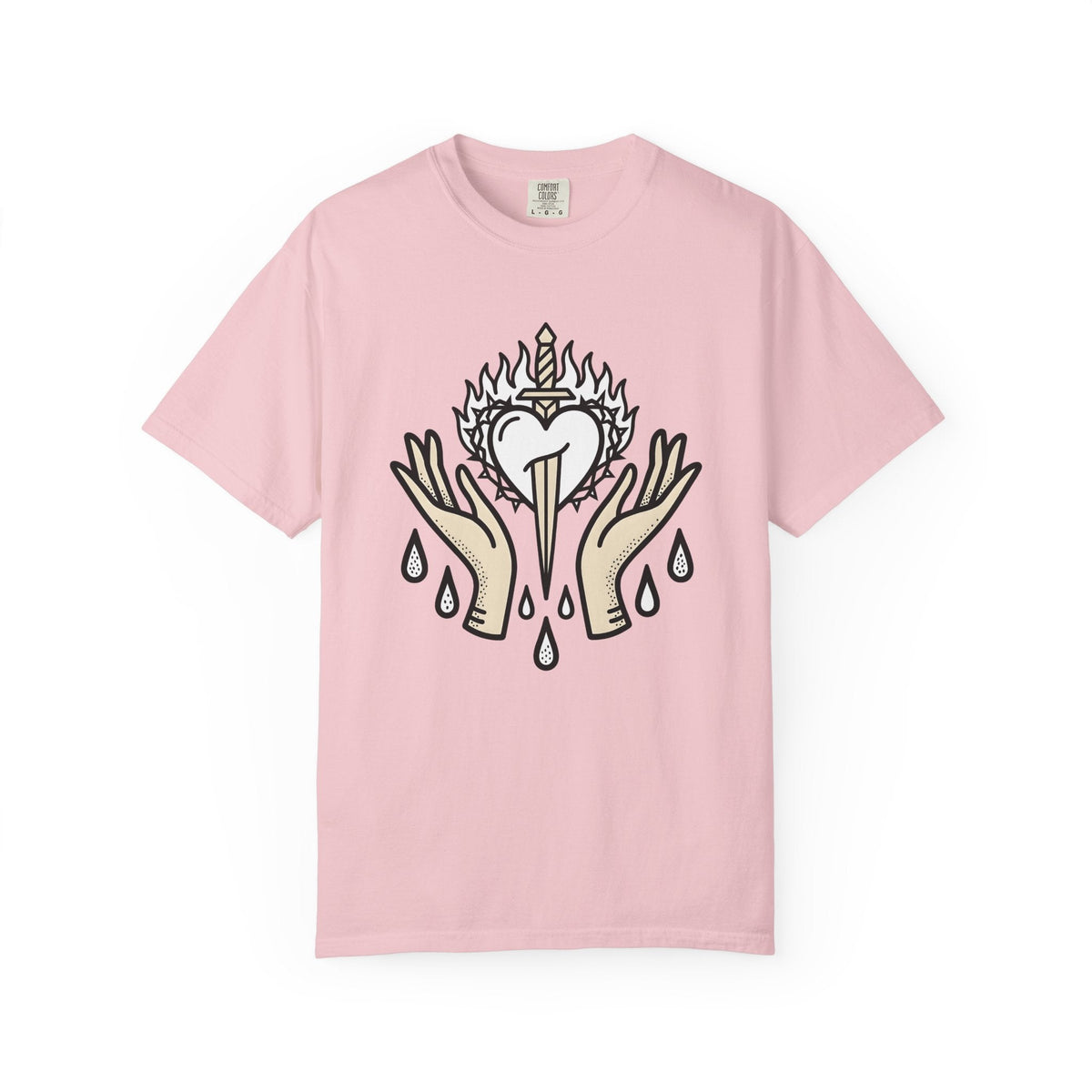 Divine Heart Shirt Boho Chic Mindfulness Unisex Gift Sketch product image 3