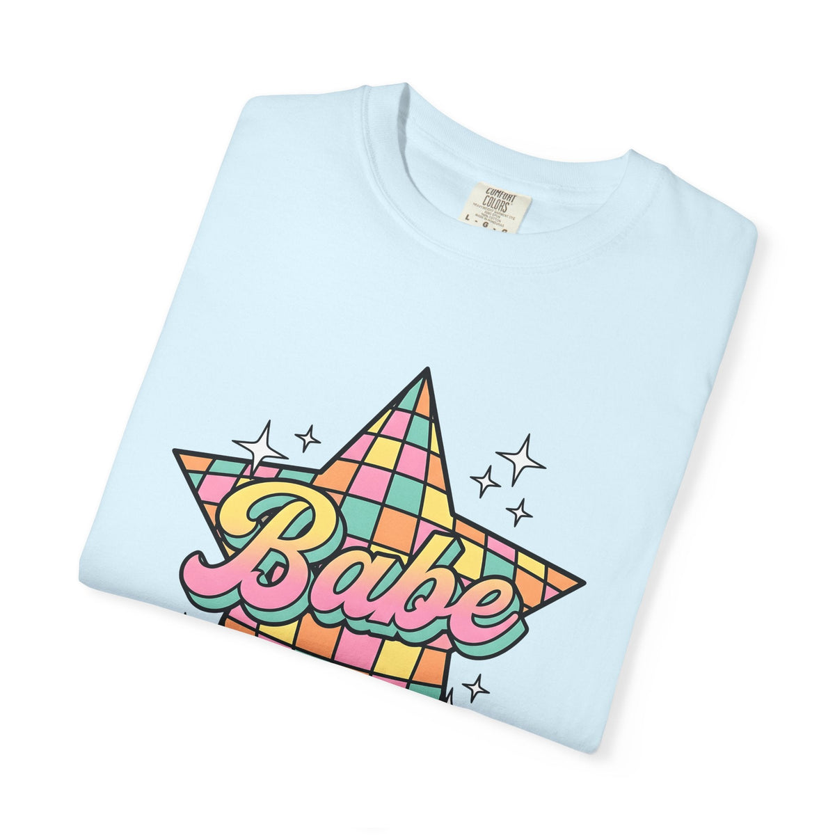 Pastel Gingham Star Retro T-Shirt – Cute Celestial product image 8