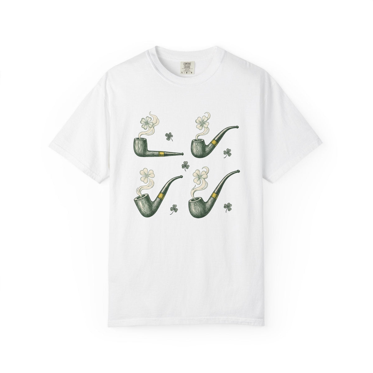 Tobacco Pipe Clover Shirt St Patrick's Day Celtic Unisex product image 1