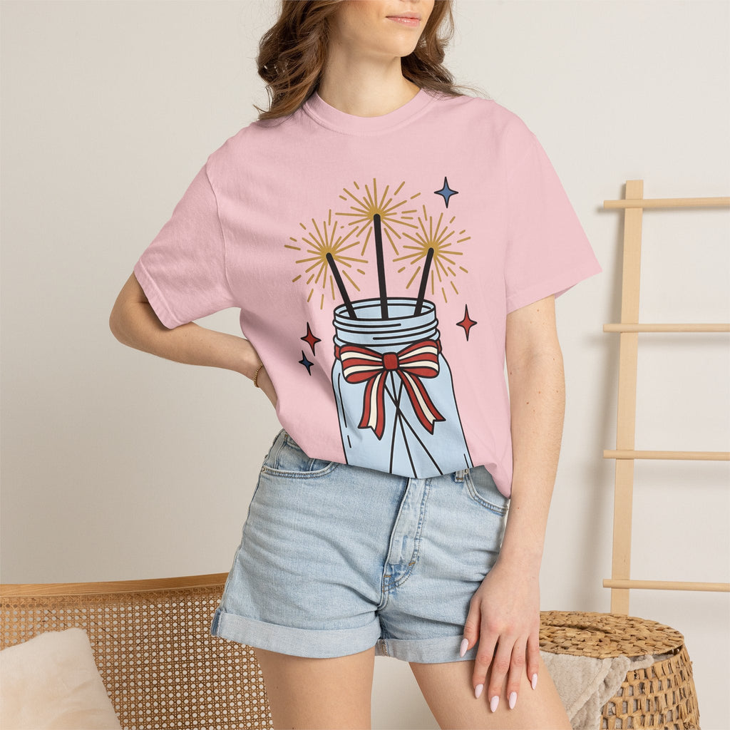 Glass Jar Sparkler Shirt America 4Th Of July Festival product image 12