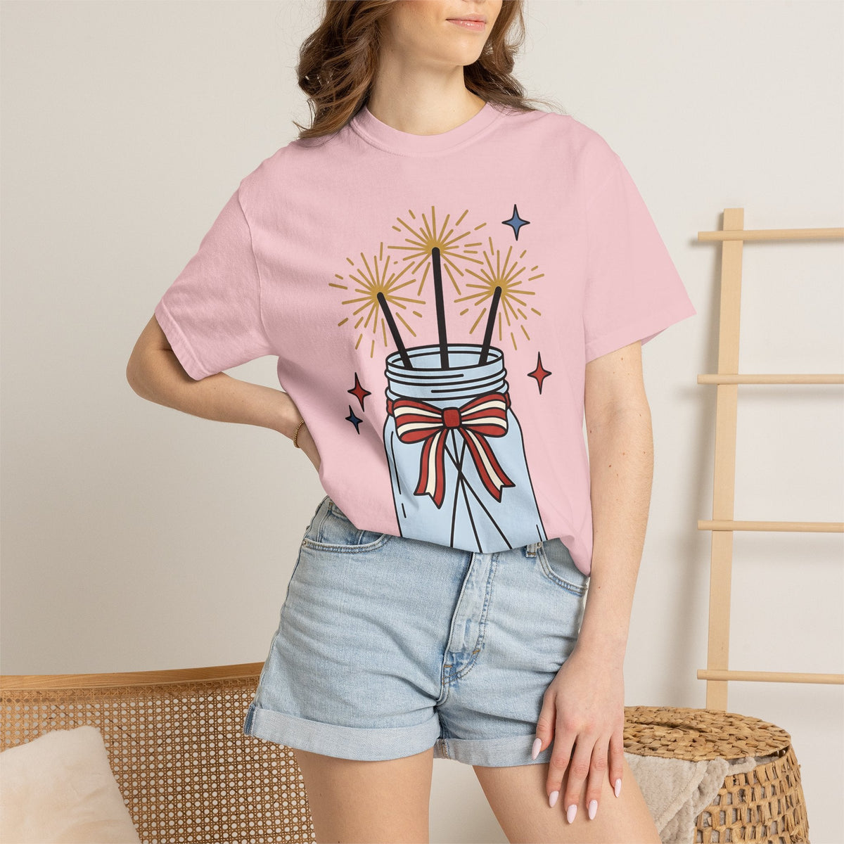 Glass Jar Sparkler Shirt America 4Th Of July Festival product image 12