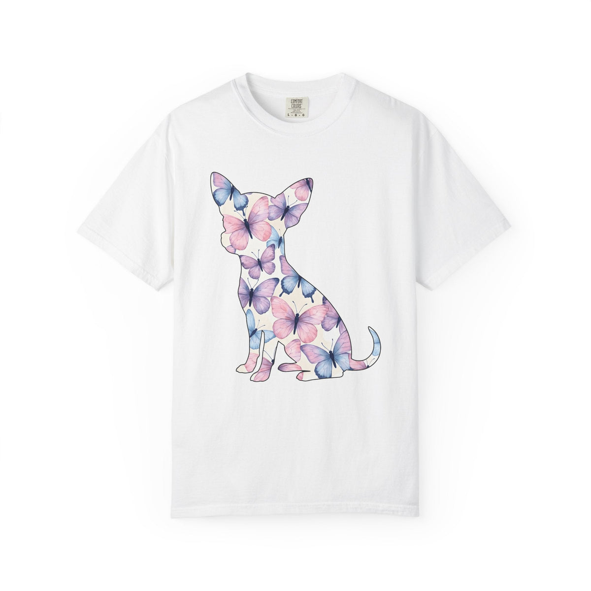 Chihuahua Butterfly Design Shirt Dog Fauna Gift Women product image 1