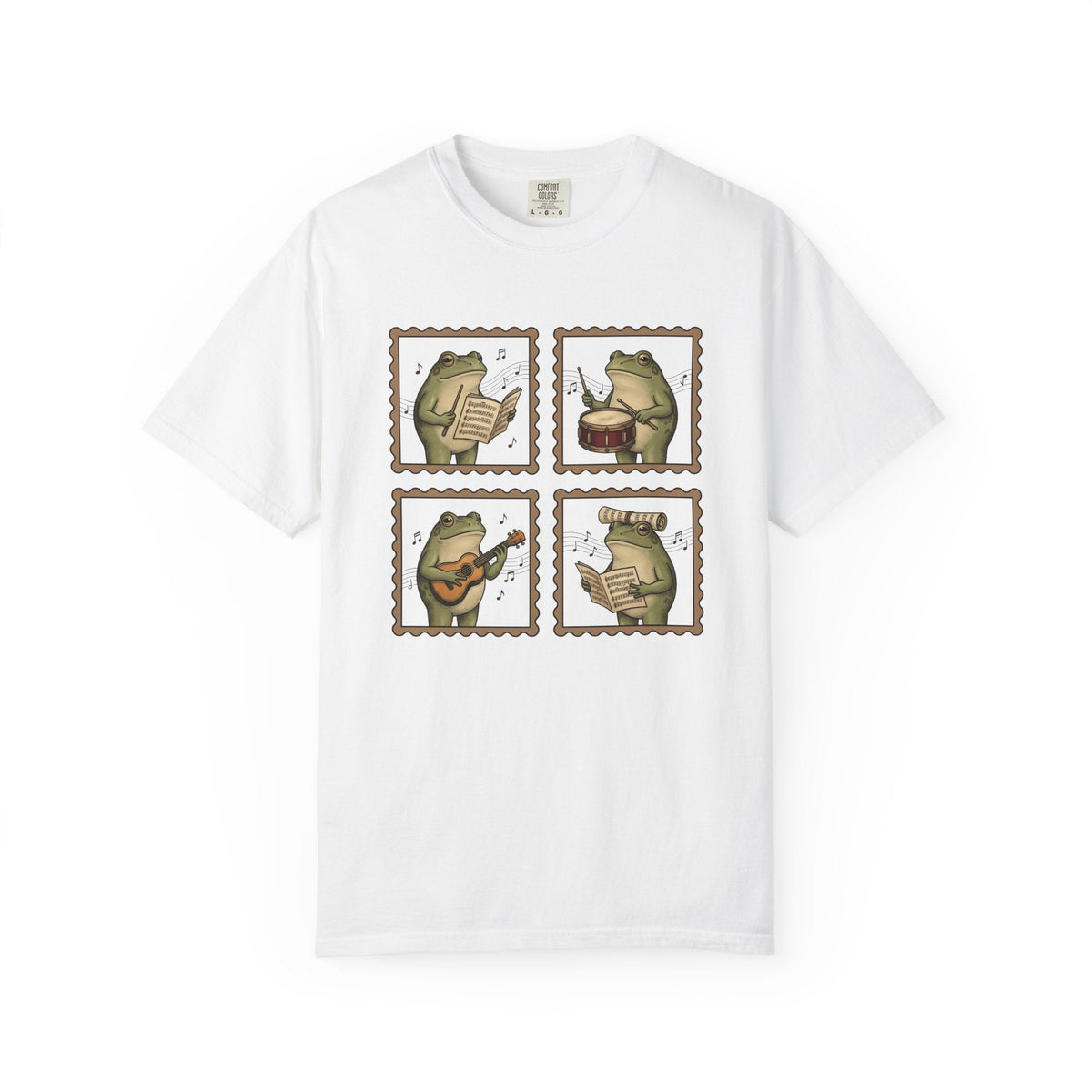Frog Players Shirt Music Critters Unisex Gift Sketch Tee product image 1