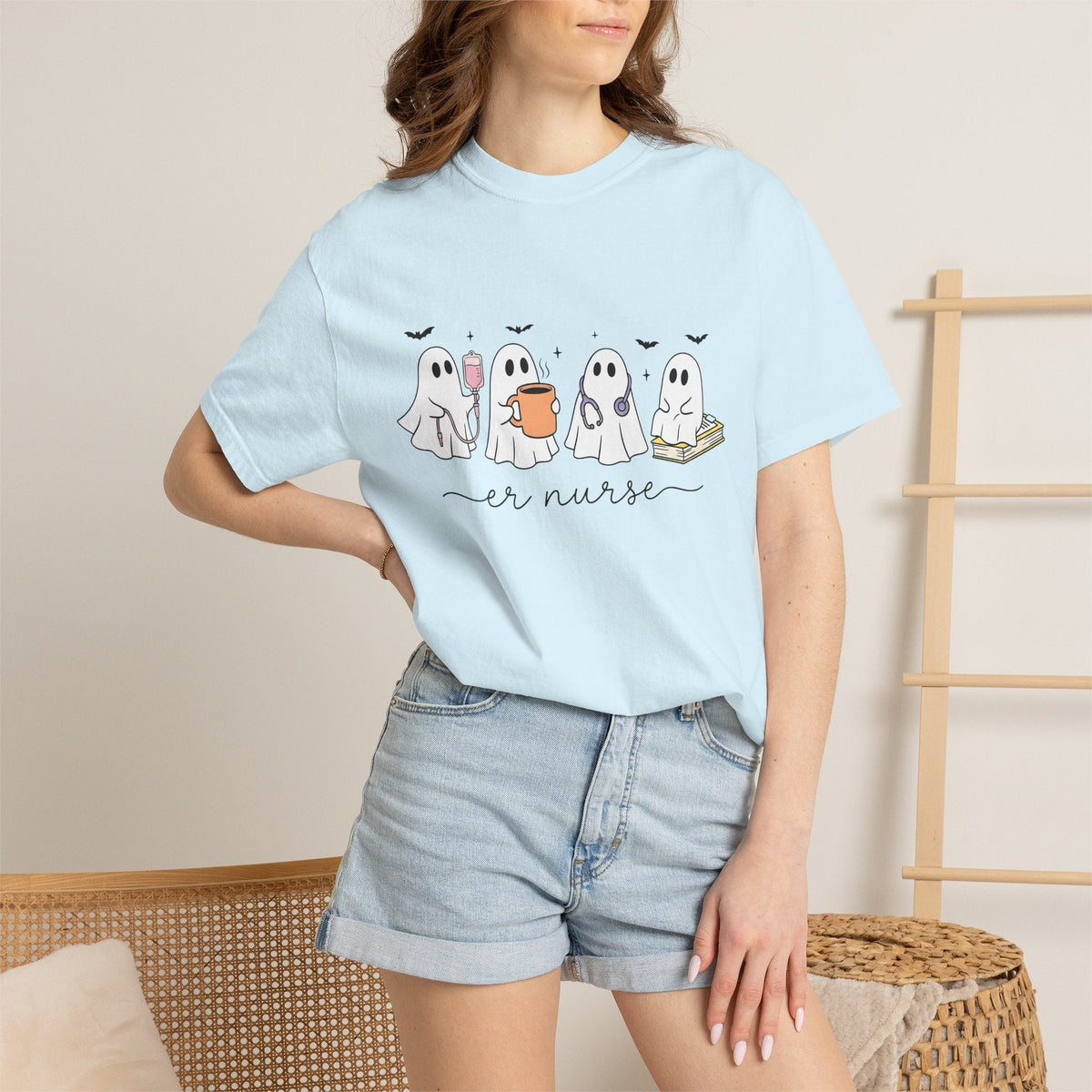 Ghost Nurse Shirt Halloween Unisex Gift Cute Tee Specter product image 10