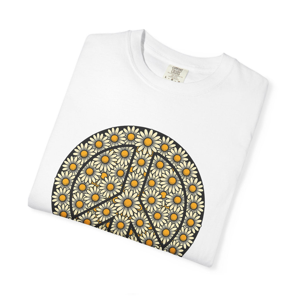 Daisy Peace Sign Shirt Hippie Flower Unisex Gift Boho Tee product image 5