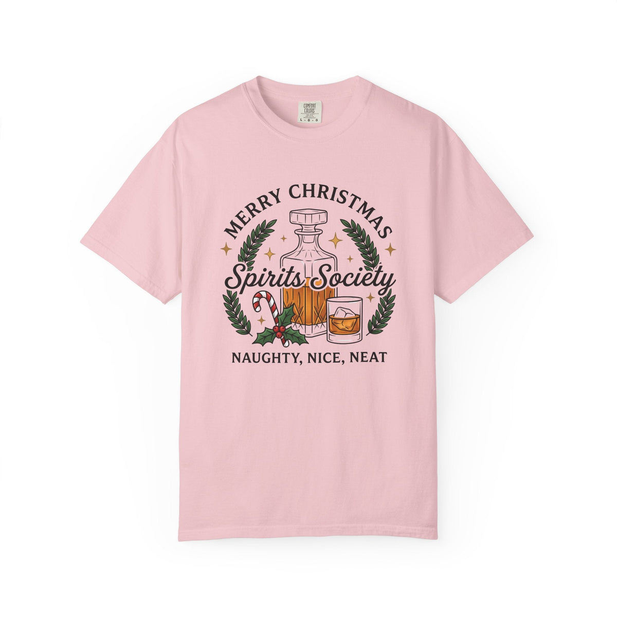 Bourbon Decanter Seasonal T-Shirt – Christmas Holiday Drink product image 3