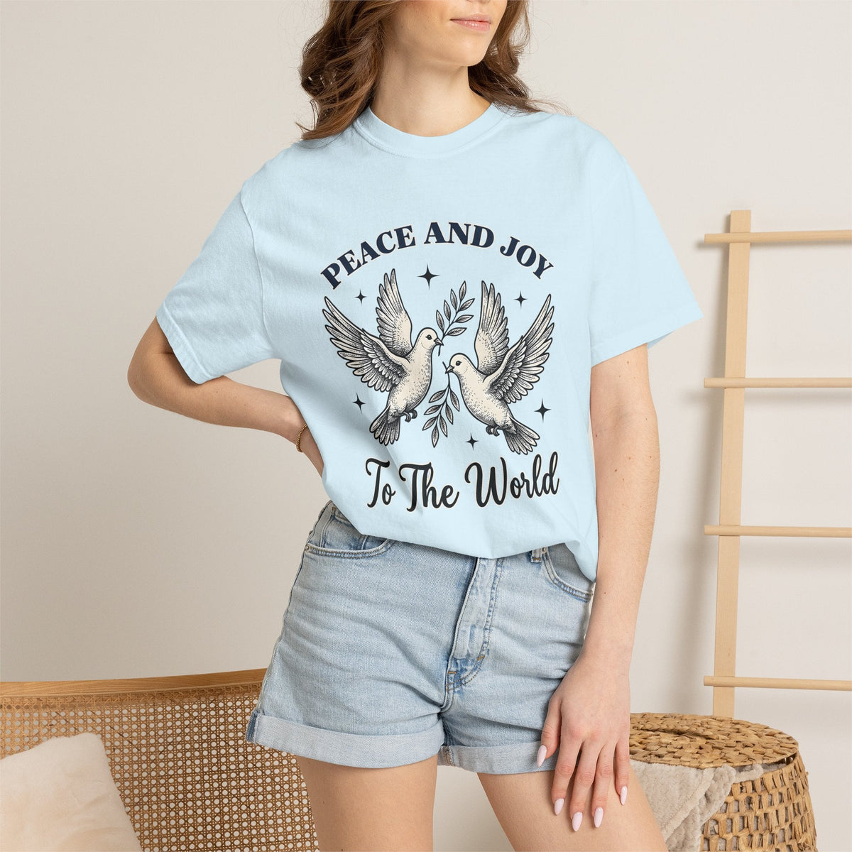 Dove Pair Shirt Christmas Peace Unisex Gift Vintage Tee product image 9