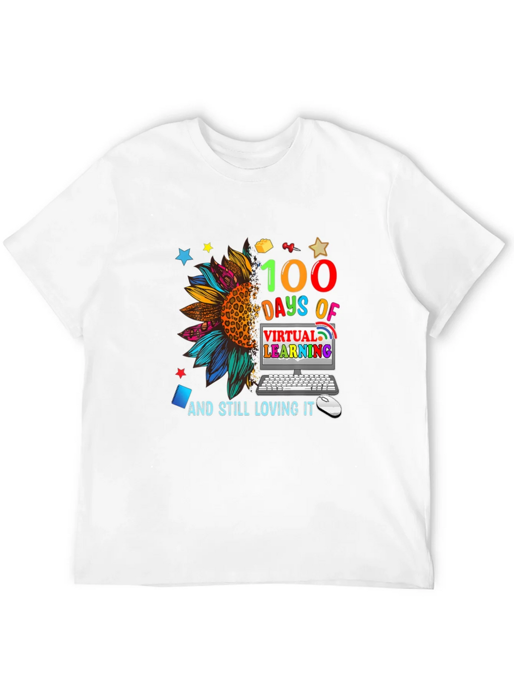 100 Days Virtual Learning T-Shirt product image 4