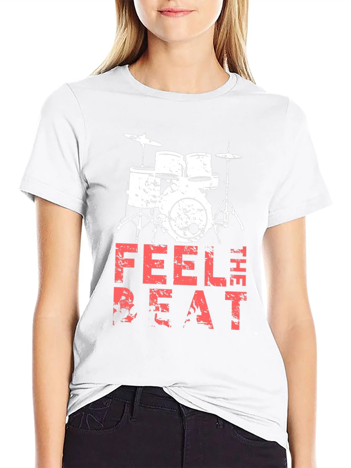 Feel the Beat Drum Kit Black T-Shirt product image 8