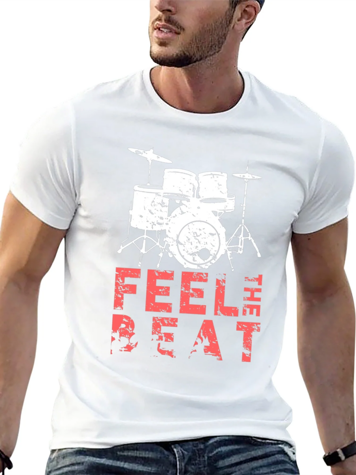 Feel the Beat Drum Kit Black T-Shirt product image 12