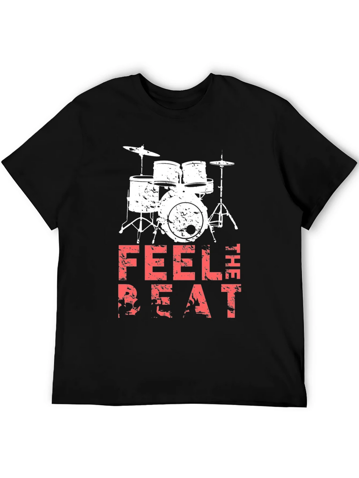 Feel the Beat Drum Kit Black T-Shirt product image 5