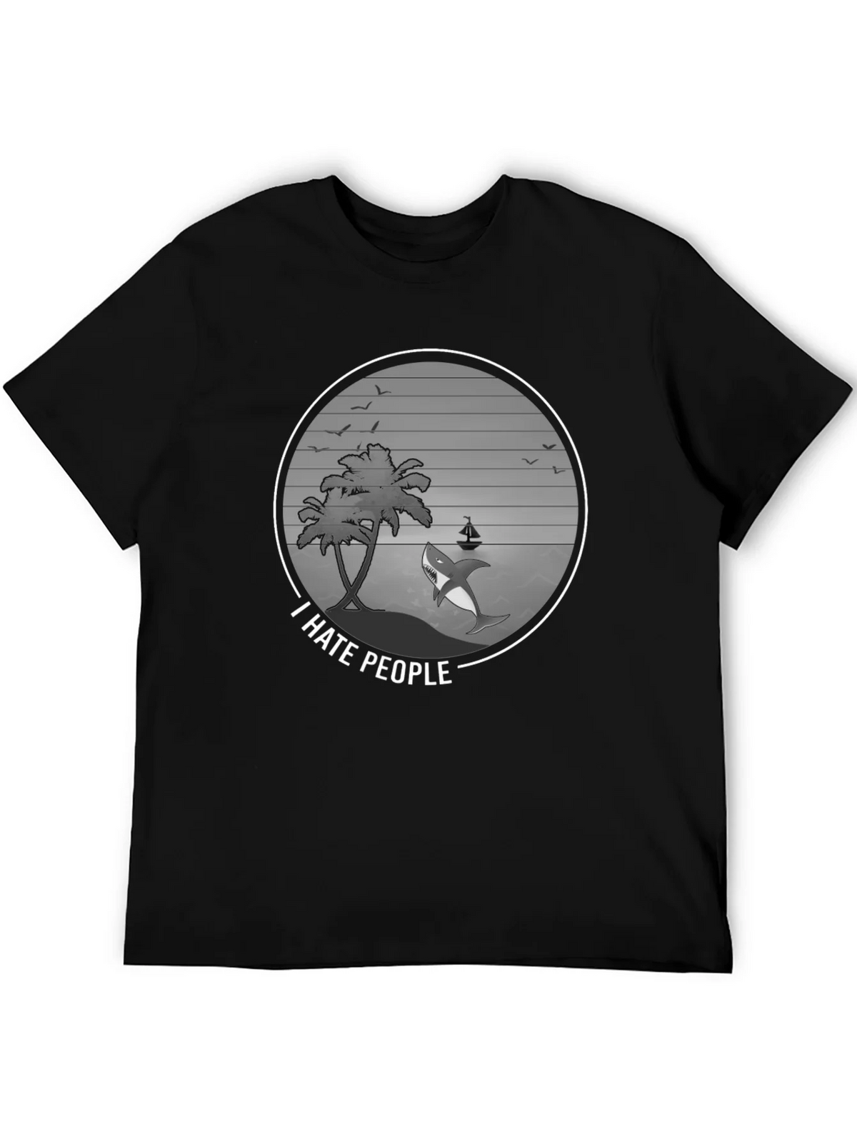 I Hate People Shark Graphic Tee - Beach Vibes product image 5