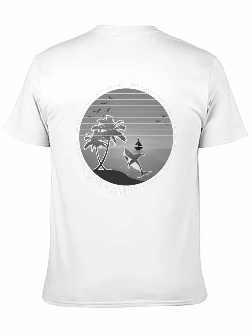 I Hate People Shark Graphic Tee - Beach Vibes product image 10