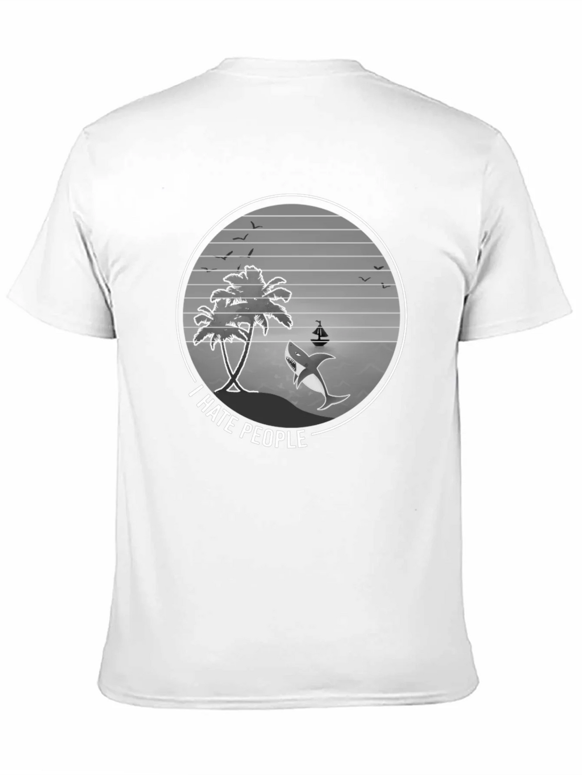 I Hate People Shark Graphic Tee - Beach Vibes product image 10