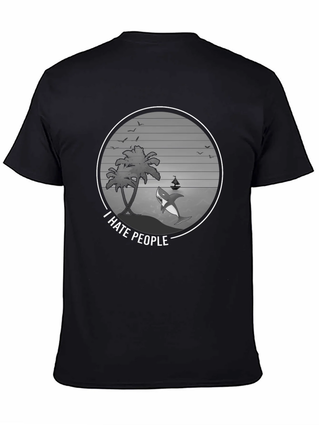 I Hate People Shark Graphic Tee - Beach Vibes product image 4
