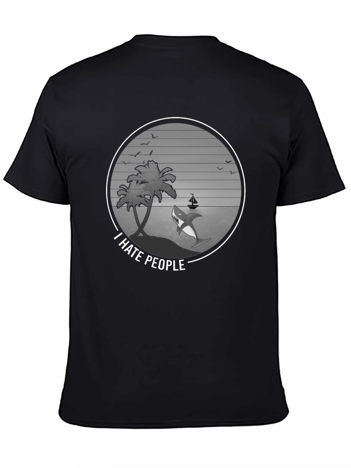 I Hate People Shark Graphic Tee - Beach Vibes product image 4