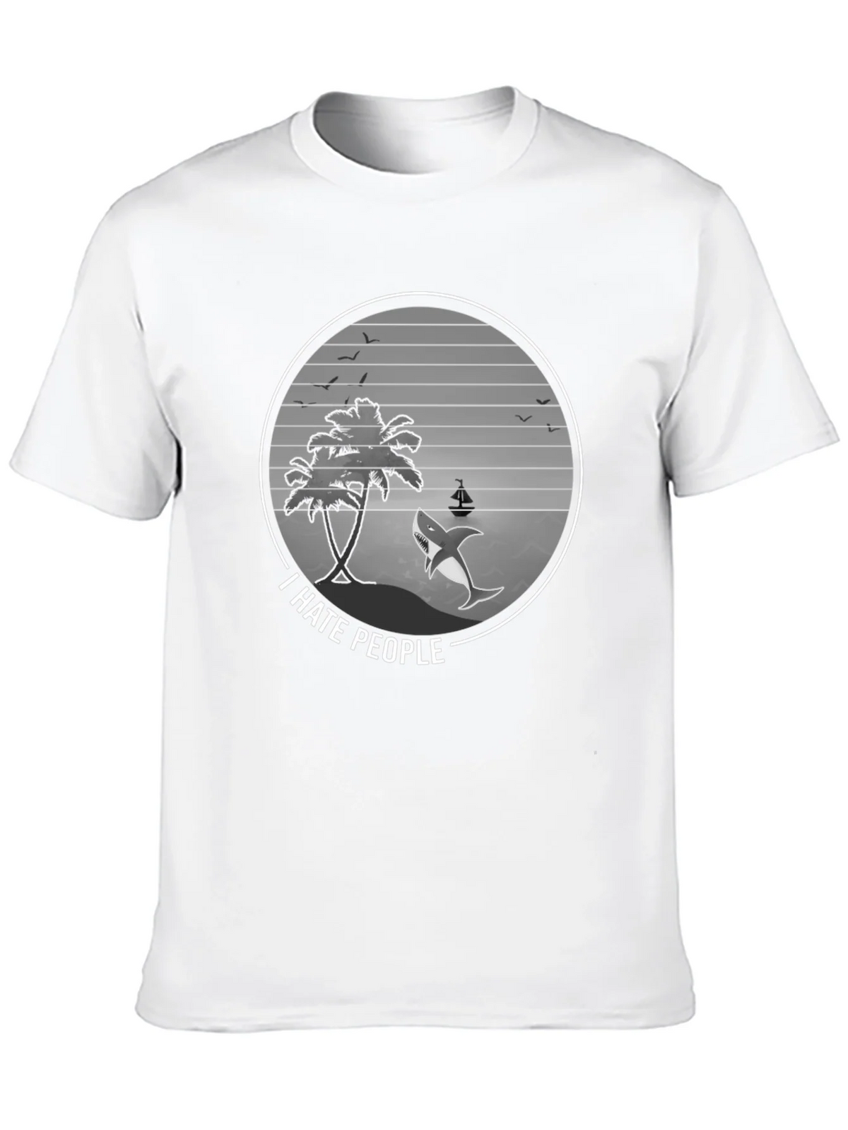 I Hate People Shark Graphic Tee - Beach Vibes product image 9