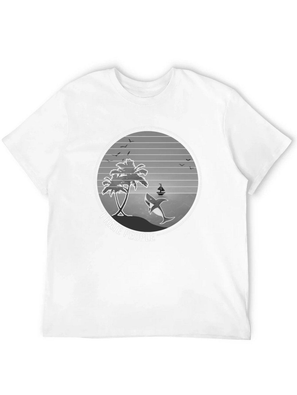 I Hate People Shark Graphic Tee - Beach Vibes product image 11