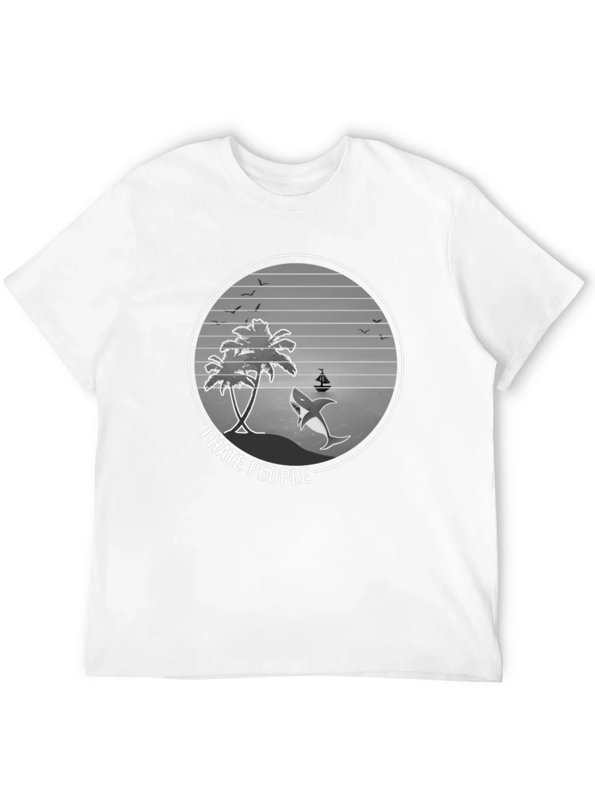 I Hate People Shark Graphic Tee - Beach Vibes product image 11