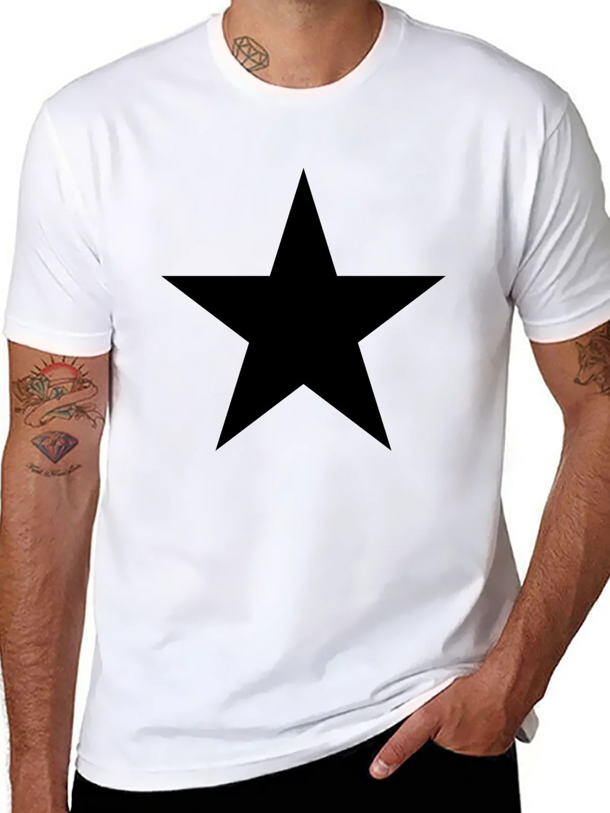 Black Star Graphic Tee - Modern Style product image 1