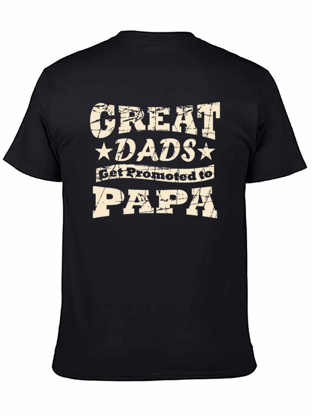 Great Dads Get Promoted to Papa Black T-Shirt product image 4
