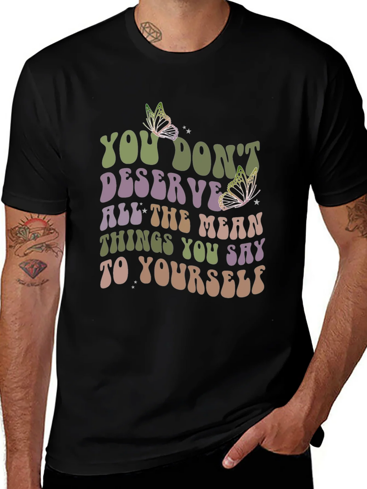 Inspirational Butterfly Graphic T-Shirt product image 1