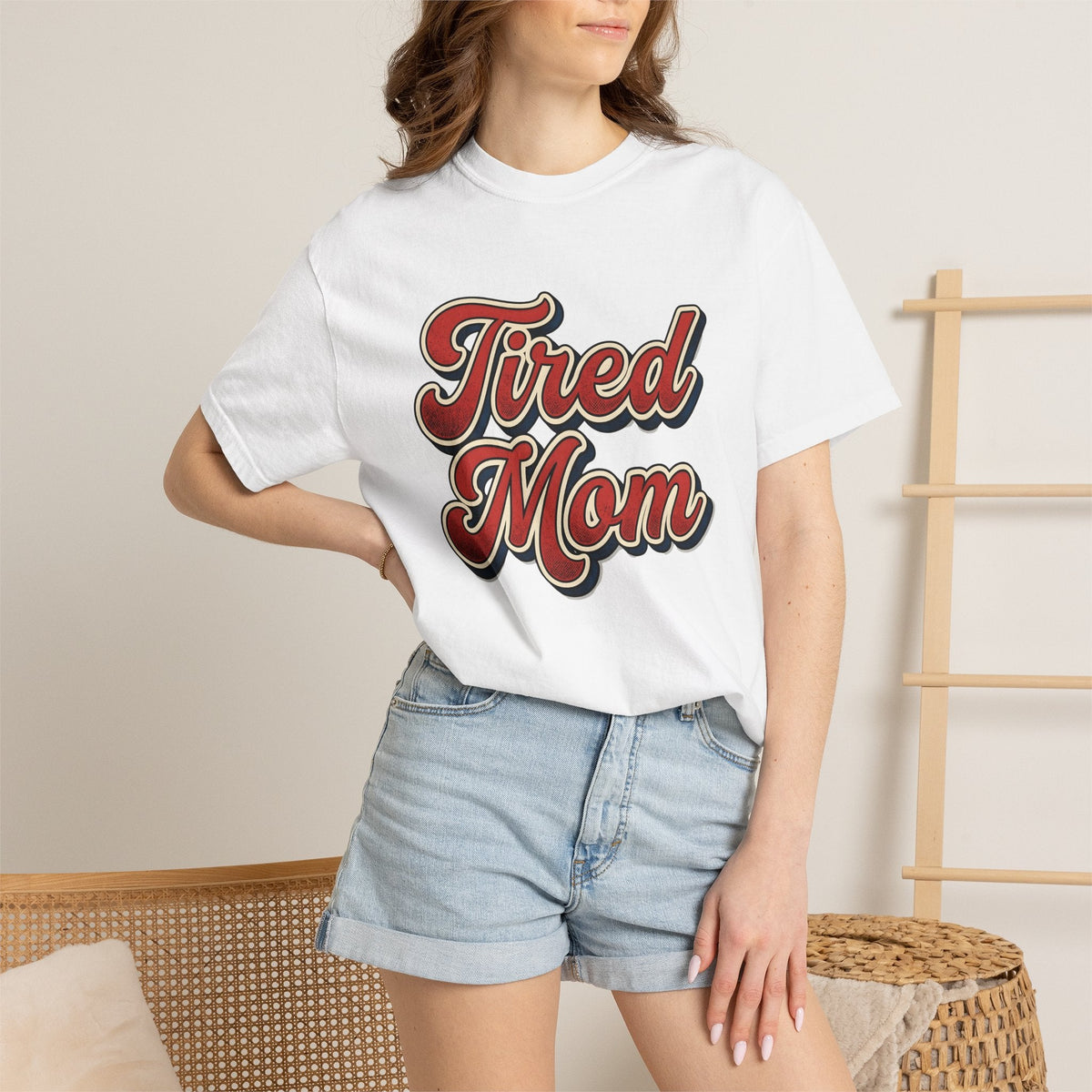 Vintage Lettering Shirt Mom Comedy Gift for Women Rustic product image 6