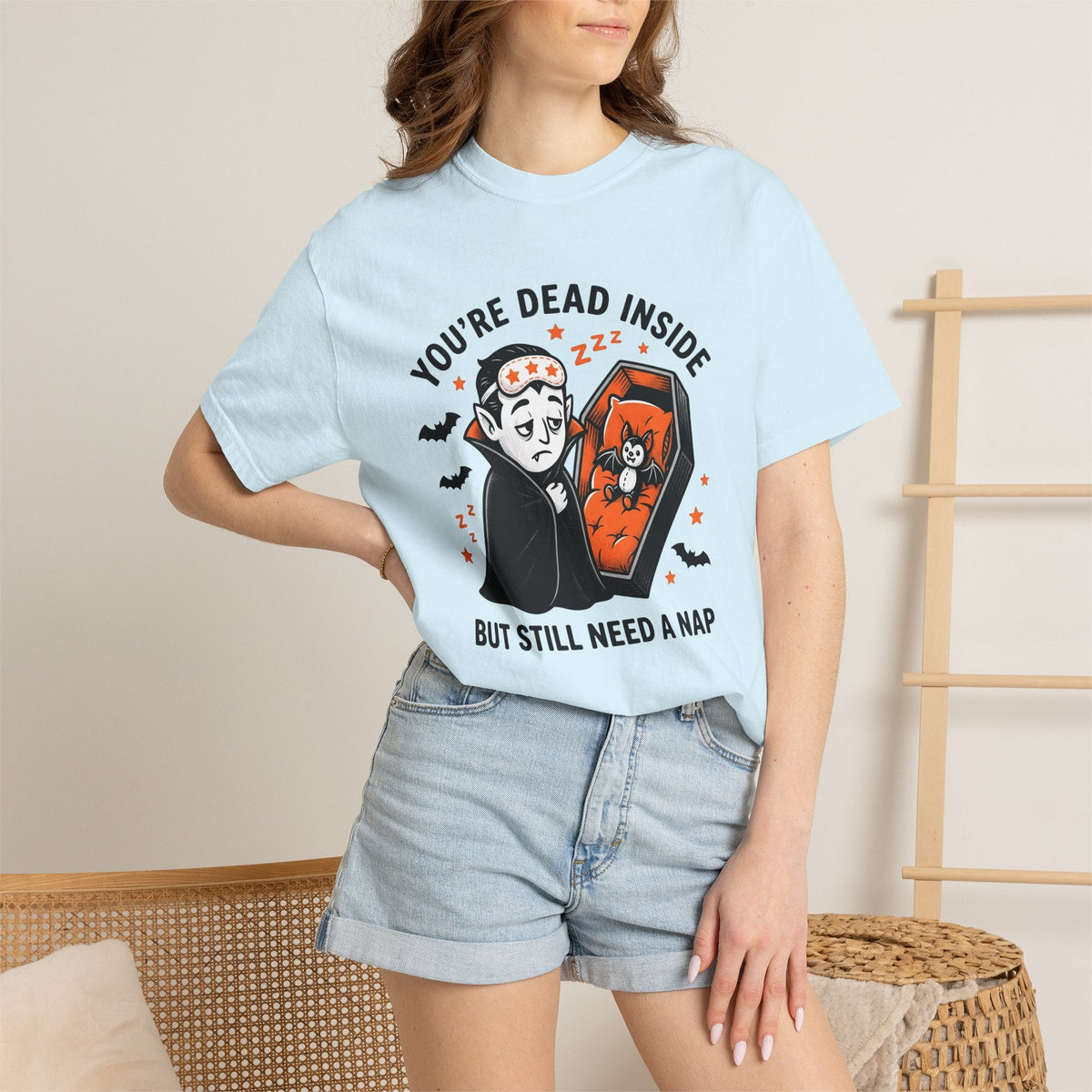Vampire Comic Illustration T-Shirt – Spooky Halloween product image 9