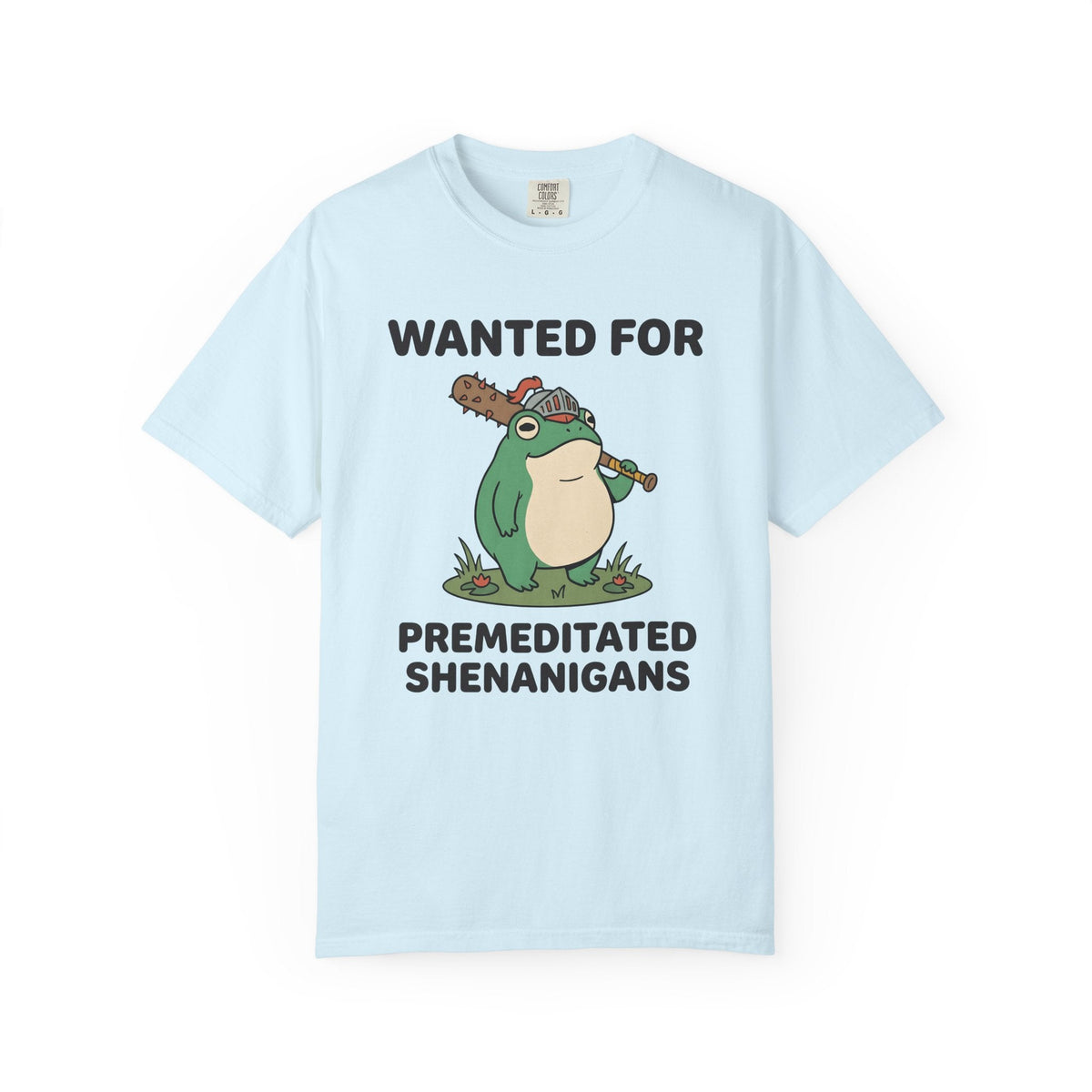 Frog Soldier Cartoon T-Shirt – Funny Spiked Amphibian product image 2
