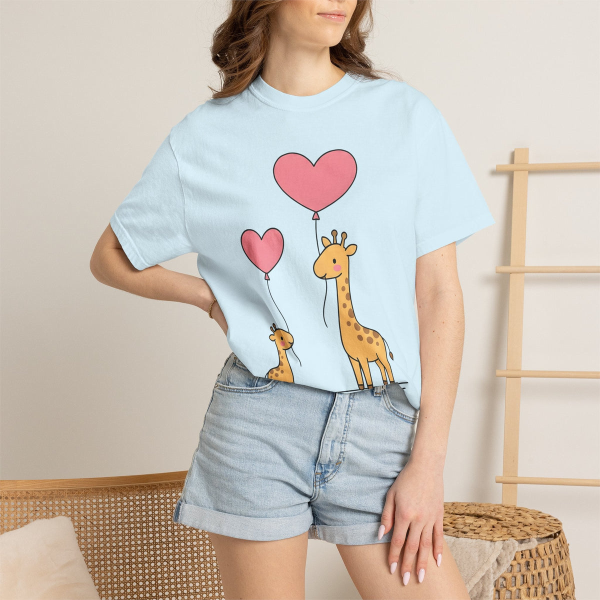 Giraffe Pair Shirt Animals Affection Unisex Gift Sweet Tee product image 9