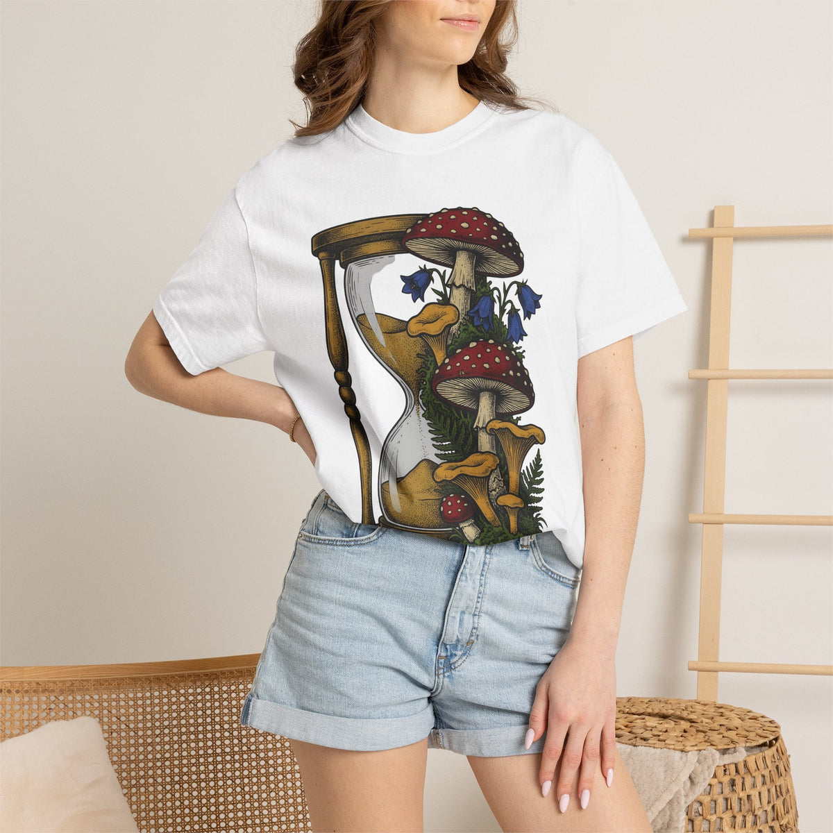 Mushroom Hourglass Shirt Boho Chic Nature Gift Women product image 6