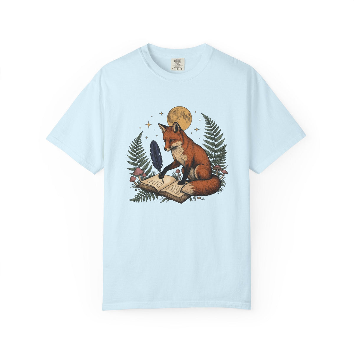 Fox Writing Diary Shirt Boho Chic Wildlife Unisex Gift product image 2