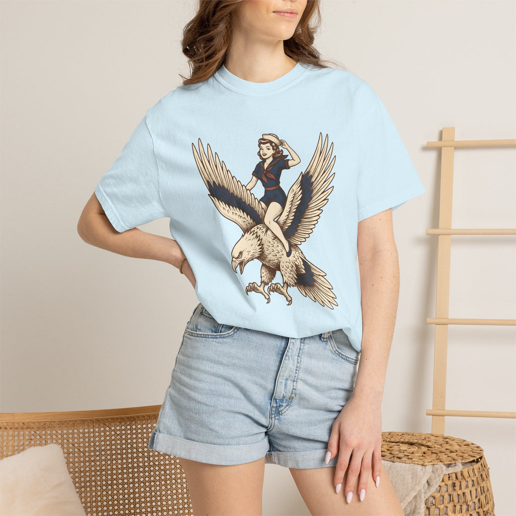 Retro Girl Eagle Shirt Patriotic Army Gift for Women product image 9