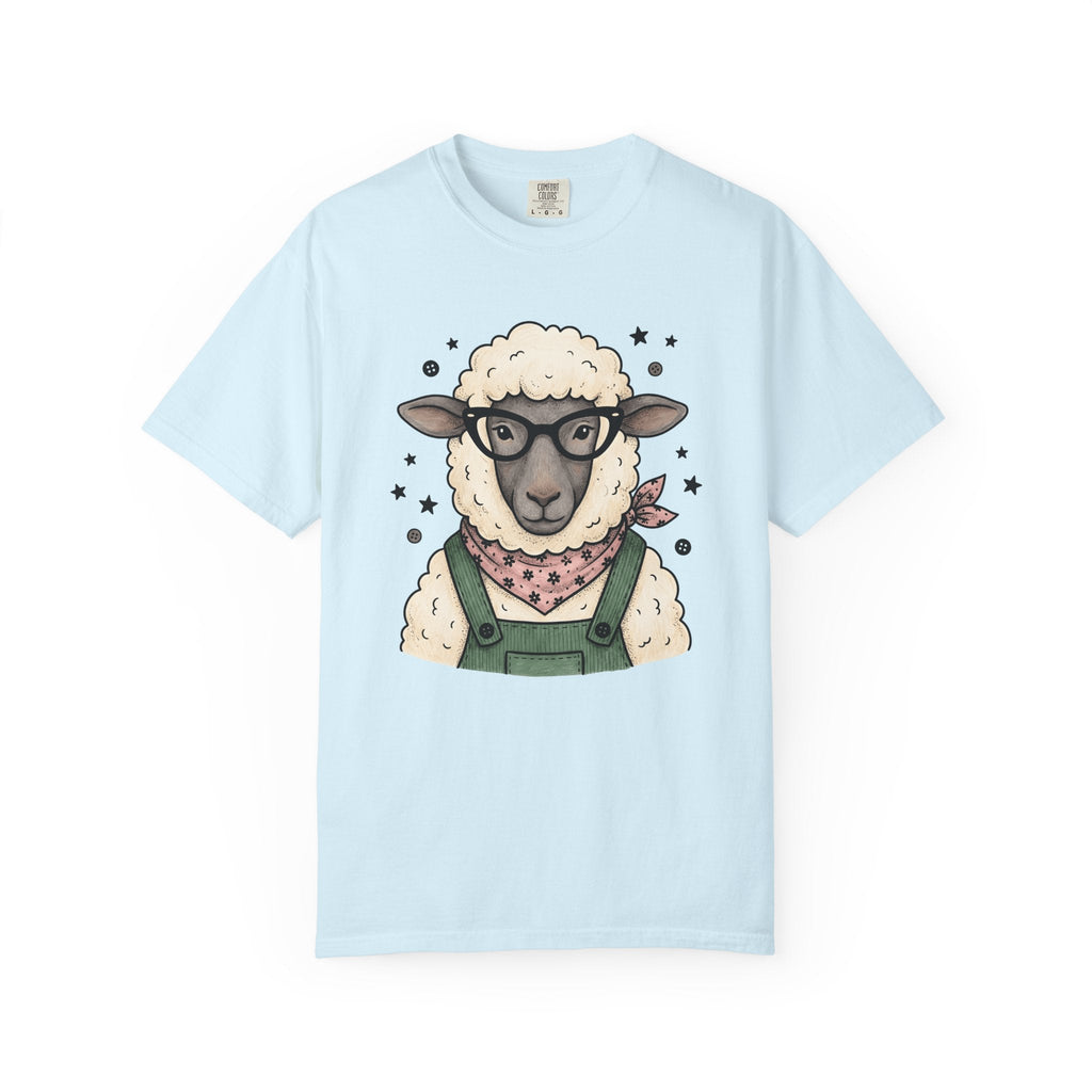 Sheep Glasses Line Art T-Shirt – Funny Minimalist Animal product image 2