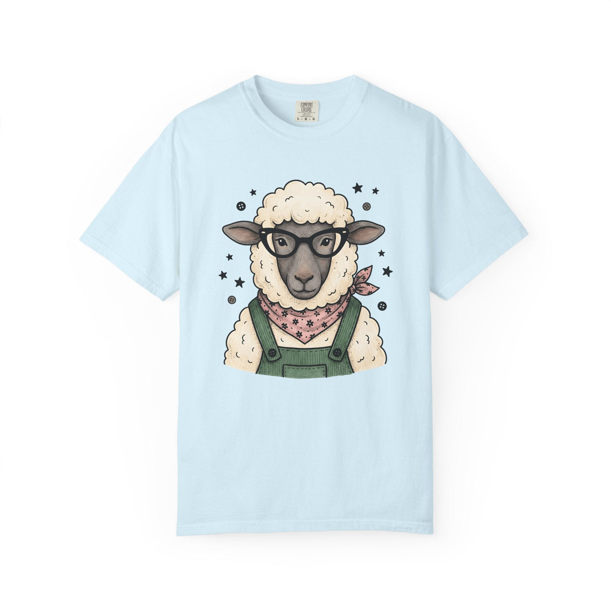 Sheep Glasses Line Art T-Shirt – Funny Minimalist Animal product image 2