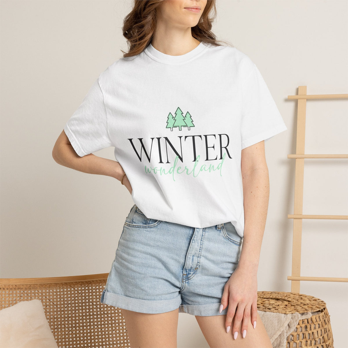 Spruce Trees Shirt Holiday Frost Unisex Gift Plain Tee product image 6