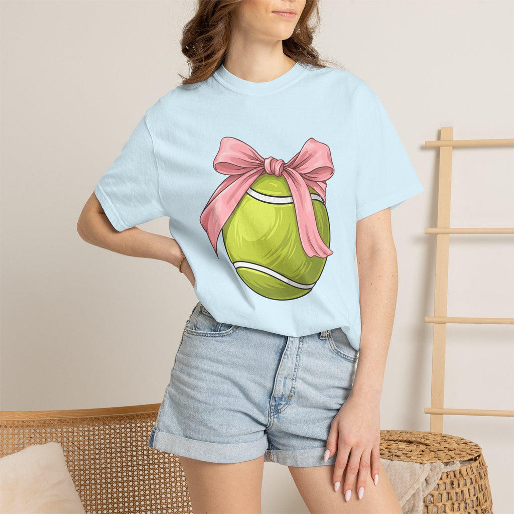 Tennis Ball Bow Shirt Moms Exercise Gift Women Anime Tee product image 9