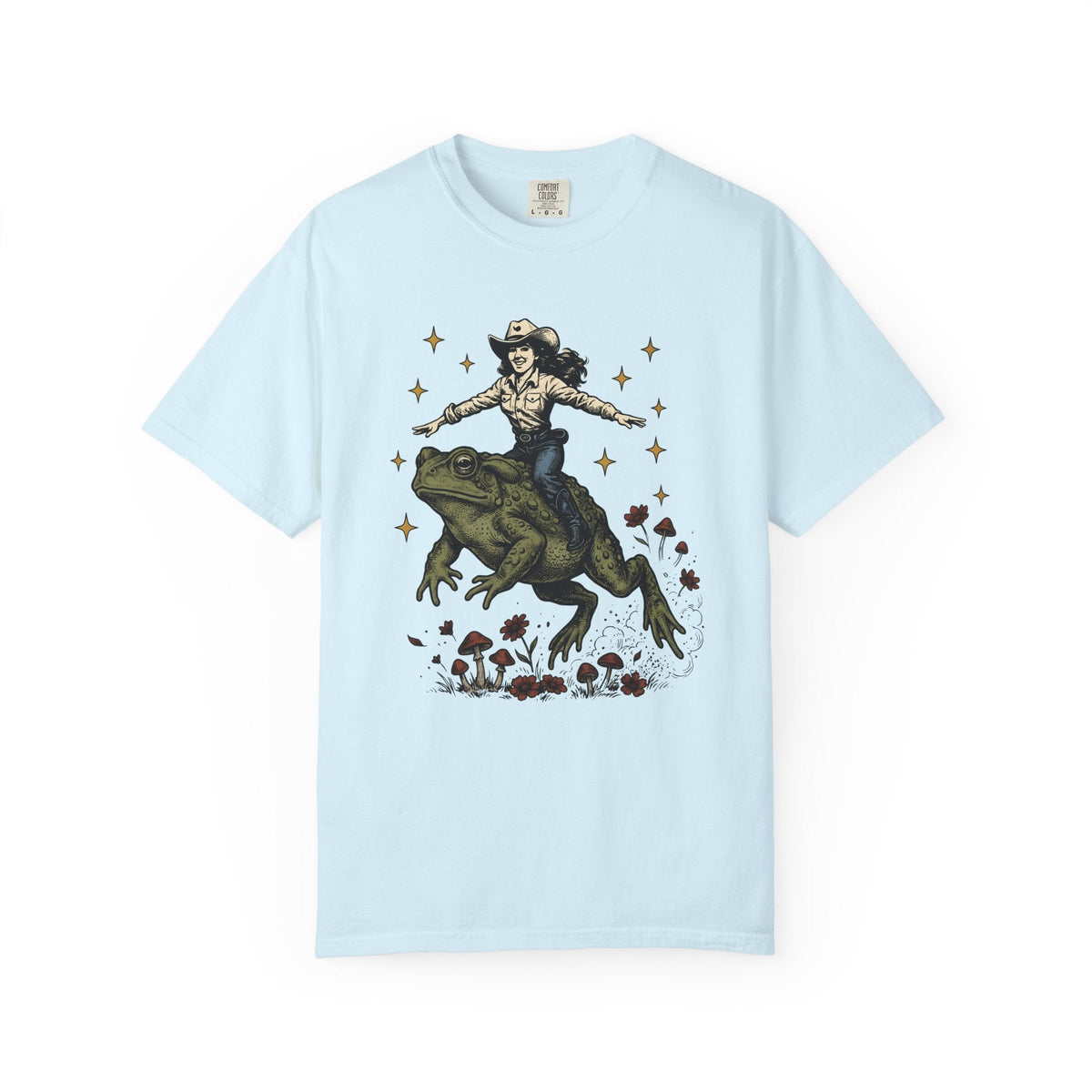 Cowgirl Riding Frog Shirt Western Gift for Women Vintage product image 2