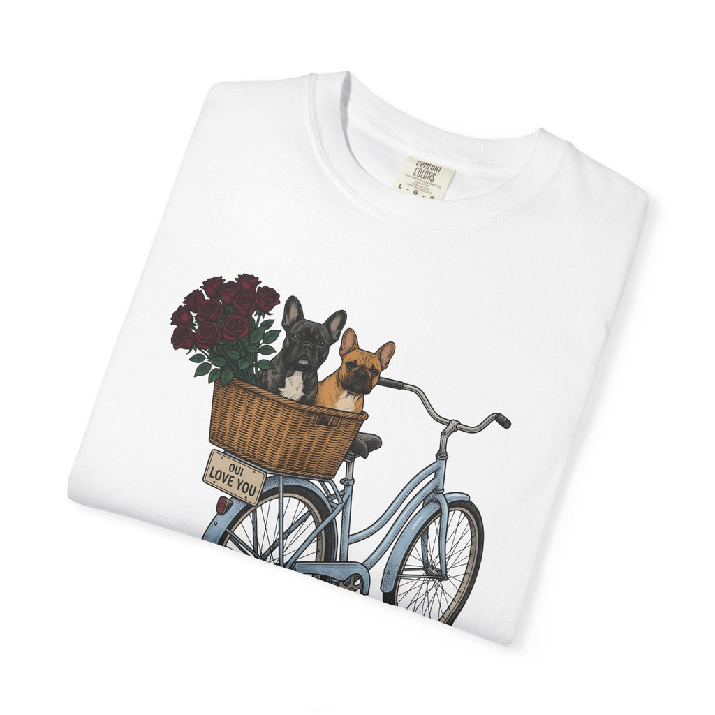 Frenchie Bike Shirt Valentines Day Puppy Gift Women Rustic product image 5