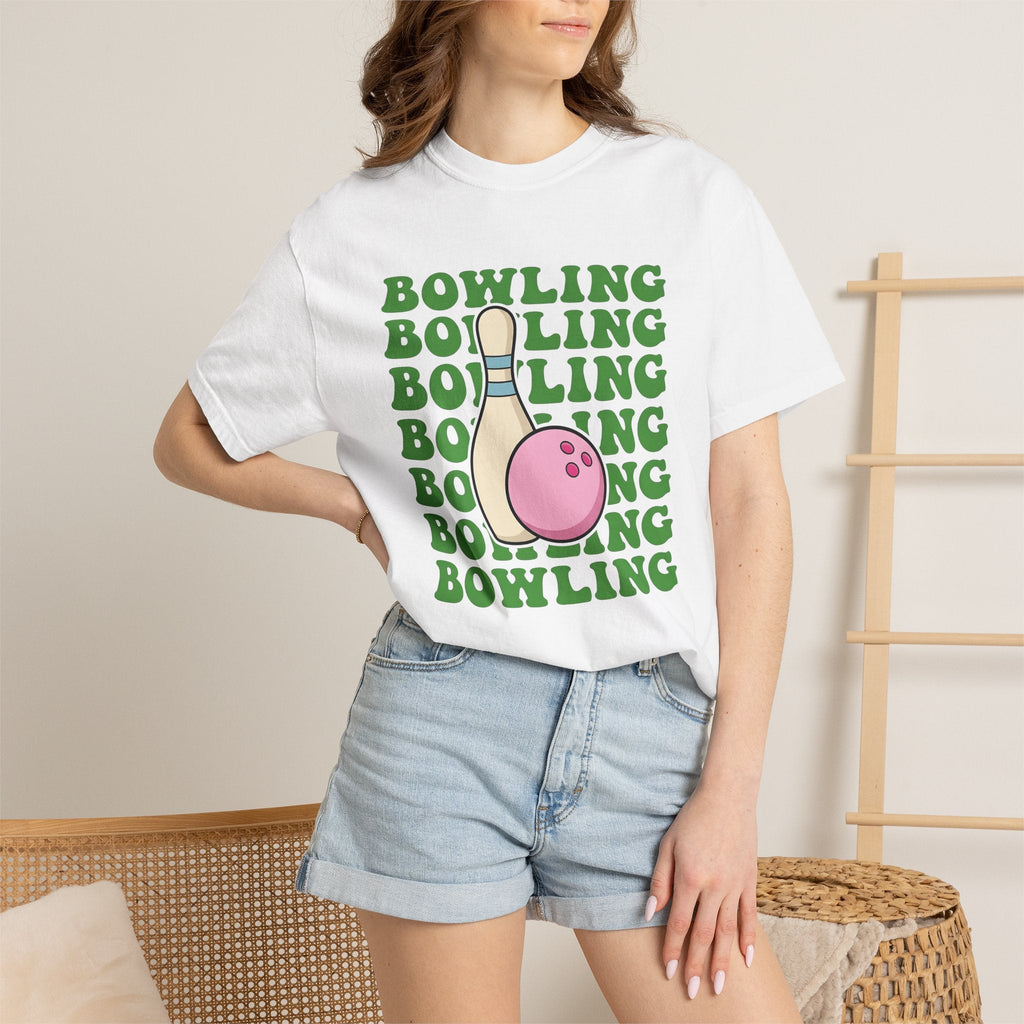 Bowling Ball Pin Shirt Athletics Unisex Gift Comic Tee product image 6