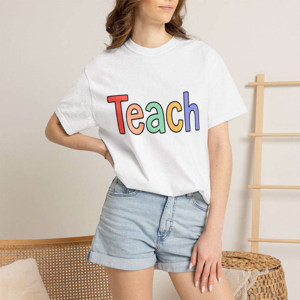 Colorful Teach Text Shirt Teachers Education Unisex Gift product image 6