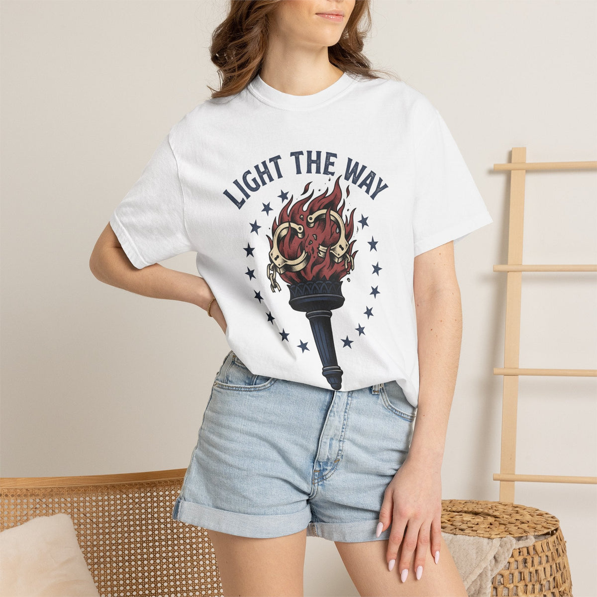 Freedom Torch Shirt America Liberty Unisex Gift Retro Tee product image 6