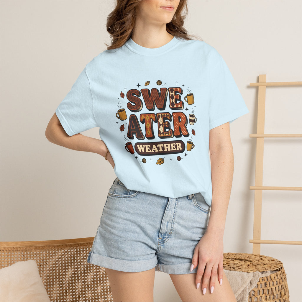 Cozy Mug Maple Leaves Old School T-Shirt – Fall Latte Lover Design, Unisex Graphic Tee