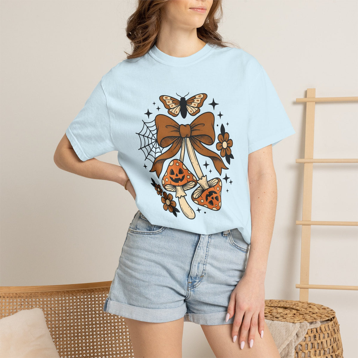Jack O Lantern Fungi Ink T-Shirt – Dark Halloween Mushroom product image 10