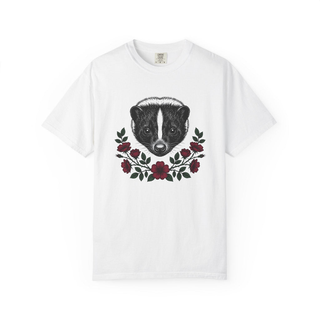 Skunk Face Shirt Animal Nature Unisex Gift Hand Drawn Tee product image 1
