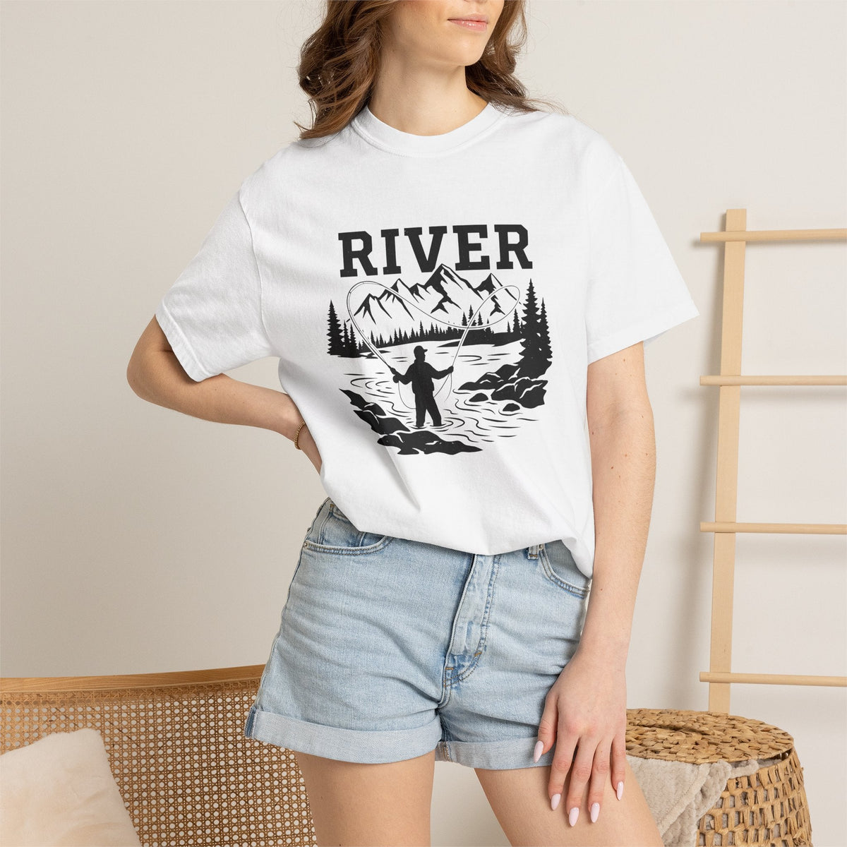 Fly Fishing Shirt Hiking Unisex Gift Retro Tee Flyfishing product image 6