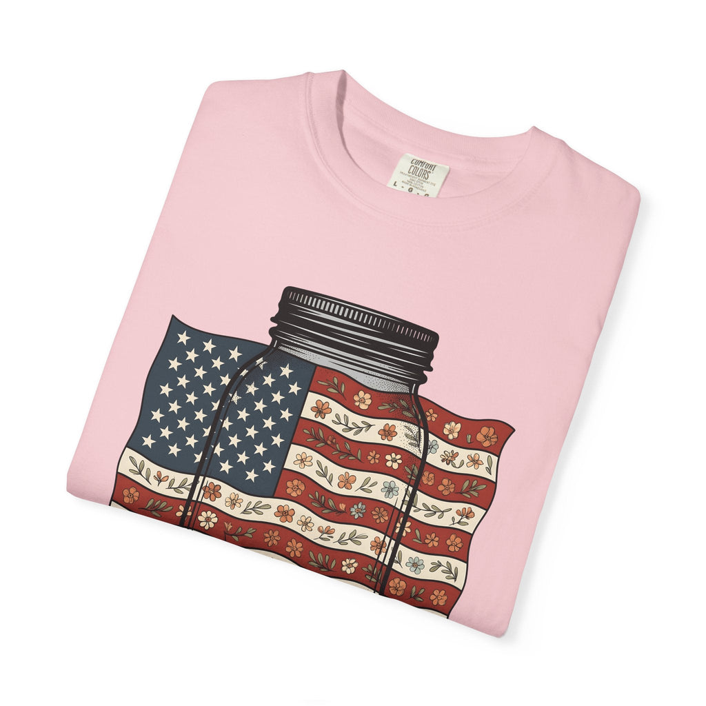 Mason Jar Flag Shirt 4th Of July Americana Unisex Gift Old product image 11