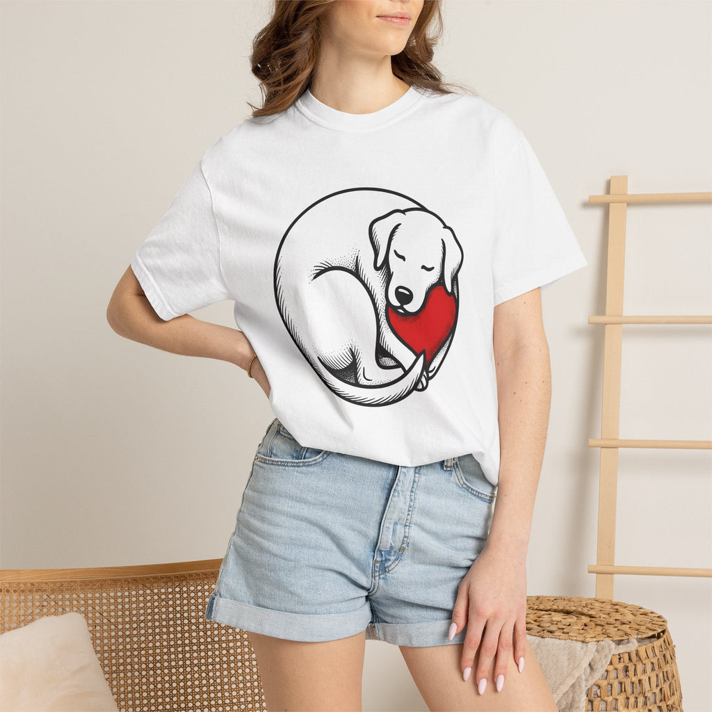 Napping Dog Shirt Pet Gift Women Simple Tee Sleeping product image 6